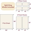 image:imageMellanni Queen Sheet Set  6Piece Iconic Collection Bedding  Including 4 Pillowcases 16Inch Deep Pocket Easy Care Extra Soft Cooling Sheets Brushed Microfiber  White1364 Light Gray