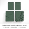 image:imageMellanni Queen Sheet Set  6Piece Iconic Collection Bedding  Including 4 Pillowcases 16Inch Deep Pocket Easy Care Extra Soft Cooling Sheets Brushed Microfiber  White1448 Emerald Green