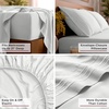 image:imageMellanni Queen Sheet Set  6Piece Iconic Collection Bedding  Including 4 Pillowcases 16Inch Deep Pocket Easy Care Extra Soft Cooling Sheets Brushed Microfiber  White1126 Ivory