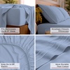 image:imageMellanni Queen Sheet Set  6Piece Iconic Collection Bedding  Including 4 Pillowcases 16Inch Deep Pocket Easy Care Extra Soft Cooling Sheets Brushed Microfiber  White1561 Sky Blue