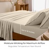 image:imageMellanni Queen Sheets Set  4 PC Iconic Collection Bedding  Hotel Luxury Extra Soft Cooling Bed Sheets  Wrinkle Fade Stain Resistant Queen Beige