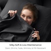 image:imageMellanni Queen Size Flat Sheet  Iconic Collection Bedding  Hotel Luxury Extra Soft Cooling  Wrinkle Fade Stain Resistant  1 Flat Sheet Only Queen White1989 Black