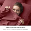 image:imageMellanni Queen Size Flat Sheet  Iconic Collection Bedding  Hotel Luxury Extra Soft Cooling  Wrinkle Fade Stain Resistant  1 Flat Sheet Only Queen White1751 Brick Red