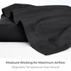 image:imageMellanni Queen Size Flat Sheet  Iconic Collection Bedding  Hotel Luxury Extra Soft Cooling  Wrinkle Fade Stain Resistant  1 Flat Sheet Only Queen White1989 Black