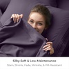 image:imageMellanni Queen Size Flat Sheet  Iconic Collection Bedding  Hotel Luxury Extra Soft Cooling  Wrinkle Fade Stain Resistant  1 Flat Sheet Only Queen White1951 Purple
