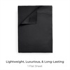 image:imageMellanni Queen Size Flat Sheet  Iconic Collection Bedding  Hotel Luxury Extra Soft Cooling  Wrinkle Fade Stain Resistant  1 Flat Sheet Only Queen White1989 Black