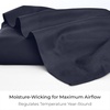 image:imageMellanni Queen Size Flat Sheet  Iconic Collection Bedding  Hotel Luxury Extra Soft Cooling  Wrinkle Fade Stain Resistant  1 Flat Sheet Only Queen White1959 Navy Blue
