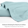 image:imageMellanni Queen Size Flat Sheet  Iconic Collection Bedding  Hotel Luxury Extra Soft Cooling  Wrinkle Fade Stain Resistant  1 Flat Sheet Only Queen White1523 Aqua