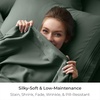 image:imageMellanni Queen Size Flat Sheet  Iconic Collection Bedding  Hotel Luxury Extra Soft Cooling  Wrinkle Fade Stain Resistant  1 Flat Sheet Only Queen White1447 Emerald Green