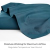 image:imageMellanni Queen Size Flat Sheet  Iconic Collection Bedding  Hotel Luxury Extra Soft Cooling  Wrinkle Fade Stain Resistant  1 Flat Sheet Only Queen White1455 Teal