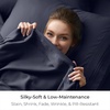 image:imageMellanni Queen Size Flat Sheet  Iconic Collection Bedding  Hotel Luxury Extra Soft Cooling  Wrinkle Fade Stain Resistant  1 Flat Sheet Only Queen White1959 Navy Blue