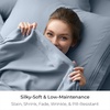 image:imageMellanni Queen Size Flat Sheet  Iconic Collection Bedding  Hotel Luxury Extra Soft Cooling  Wrinkle Fade Stain Resistant  1 Flat Sheet Only Queen White1572 Blue Hydrangea