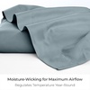 image:imageMellanni Queen Size Flat Sheet  Iconic Collection Bedding  Hotel Luxury Extra Soft Cooling  Wrinkle Fade Stain Resistant  1 Flat Sheet Only Queen White1582 Spa Blue