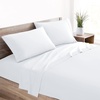 image:imageMellanni 400TC Cotton Sateen Sheets Queen Denim Blue 4 Piece Set  Smooth 100 cotton weave 15 in fitted pocket flat 90 x 102 2 pillowcases machine washable denim blue beddingWhite