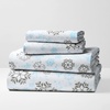 image:imageMellanni Cotton Flannel Sheet Set  Double Brushed for Added Softness amp Comfort  Deep Pocket Fitted Sheet up to 16 4 Piece Set Queen WhiteF935 Snowflake