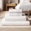 image:imageMellanni Extra Deep Queen Sheets  4 PC Iconic Collection Bedding  Hotel Luxury Ultra Soft Cooling Bed Sheets  Wrinkle Fade Stain Resistant Queen White