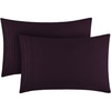 image:imageMellanni Pillow Cases  Luxury Extra Soft  Cooling Pillow Covers  2 PC Iconic Collection Pillowcases  Envelope Closure StandardQueen 20 x 30 White1952 Purple
