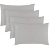 image:imageMellanni Pillow Cases Set  4 PC Iconic Collection Pillowcases  Hotel Luxury Extra Soft Cooling Pillow Covers  Wrinkle Fade Stain ResistantStandardQueen 20 x 30 Light Gray1364 Light Gray