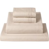 image:imageMellanni Queen Sheets Set  4 PC Iconic Collection Bedding  Hotel Luxury Extra Soft Cooling Bed Sheets  Wrinkle Fade Stain Resistant Queen Beige