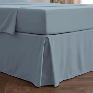image:imageMellanni Bed Skirt Queen Size  Tailored Drop Bed Skirting  15Inch Pleated Dust Ruffle  Hotel Luxury Bedding  Wrinkle Fade Stain Resistant  1 Bedskirt Queen White1573 Blue Hydrangea