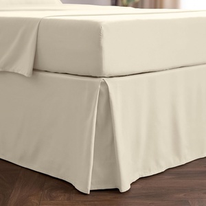 image:imageMellanni Bed Skirt Queen Size  Tailored Drop Bed Skirting  15Inch Pleated Dust Ruffle  Hotel Luxury Bedding  Wrinkle Fade Stain Resistant  1 Bedskirt Queen White1128 Golden Ivory