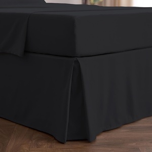 image:imageMellanni Bed Skirt Queen Size  Tailored Drop Bed Skirting  15Inch Pleated Dust Ruffle  Hotel Luxury Bedding  Wrinkle Fade Stain Resistant  1 Bedskirt Queen White1990 Black