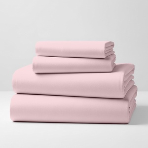 image:imageMellanni Cotton Flannel Sheet Set  Double Brushed for Added Softness amp Comfort  Deep Pocket Fitted Sheet up to 16 4 Piece Set Queen WhiteF320 Pink