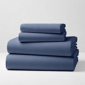 image:imageMellanni Cotton Flannel Sheet Set  Double Brushed for Added Softness amp Comfort  Deep Pocket Fitted Sheet up to 16 4 Piece Set Queen WhiteF420 Blue
