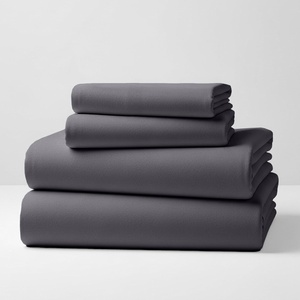 image:imageMellanni Cotton Flannel Sheet Set  Double Brushed for Added Softness amp Comfort  Deep Pocket Fitted Sheet up to 16 4 Piece Set Queen WhiteF650 Gray