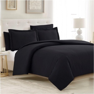 image:imageMellanni Duvet Cover Set  5 PC Iconic Collection Bedding Set  Hotel Luxury Extra Soft amp Cooling  Microfiber  Button Closure and Corner Ties Queen White1990 Black