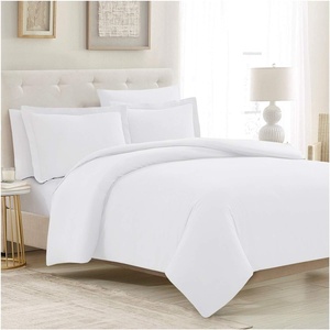 image:imageMellanni Duvet Cover Set  5 PC Iconic Collection Bedding Set  Hotel Luxury Extra Soft amp Cooling  Microfiber  Button Closure and Corner Ties Queen White1102 White