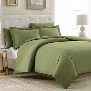 image:imageMellanni Duvet Cover Set  5 PC Iconic Collection Bedding Set  Hotel Luxury Extra Soft amp Cooling  Microfiber  Button Closure and Corner Ties Queen White1436 Sage