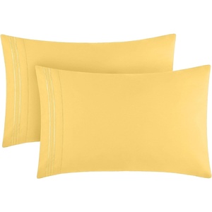 image:imageMellanni Pillow Cases  Luxury Extra Soft  Cooling Pillow Covers  2 PC Iconic Collection Pillowcases  Envelope Closure StandardQueen 20 x 30 White1182 Yellow