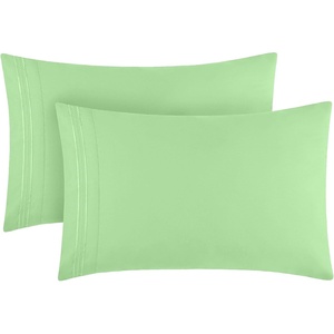 image:imageMellanni Pillow Cases  Luxury Extra Soft  Cooling Pillow Covers  2 PC Iconic Collection Pillowcases  Envelope Closure StandardQueen 20 x 30 White1241 Pistachio