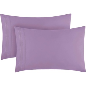 image:imageMellanni Pillow Cases  Luxury Extra Soft  Cooling Pillow Covers  2 PC Iconic Collection Pillowcases  Envelope Closure StandardQueen 20 x 30 White1356 Violet