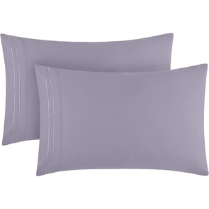 image:imageMellanni Pillow Cases  Luxury Extra Soft  Cooling Pillow Covers  2 PC Iconic Collection Pillowcases  Envelope Closure StandardQueen 20 x 30 White1357 Hazy Lilac