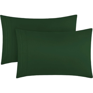 image:imageMellanni Pillow Cases  Luxury Extra Soft  Cooling Pillow Covers  2 PC Iconic Collection Pillowcases  Envelope Closure StandardQueen 20 x 30 White1448 Emerald Green