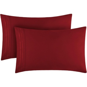 image:imageMellanni Pillow Cases  Luxury Extra Soft  Cooling Pillow Covers  2 PC Iconic Collection Pillowcases  Envelope Closure StandardQueen 20 x 30 White1752 Brick Red