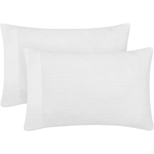 image:imageMellanni Pillow Cases  Luxury Extra Soft  Cooling Pillow Covers  2 PC Iconic Collection Pillowcases  Envelope Closure StandardQueen 20 x 30 White2102 Striped White
