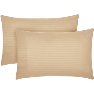 image:imageMellanni Pillow Cases  Luxury Extra Soft  Cooling Pillow Covers  2 PC Iconic Collection Pillowcases  Envelope Closure StandardQueen 20 x 30 White2823 Striped Beige