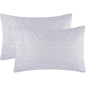image:imageMellanni Pillow Cases  Luxury Extra Soft  Cooling Pillow Covers  2 PC Iconic Collection Pillowcases  Envelope Closure StandardQueen 20 x 30 White8561 Laced Sky Blue