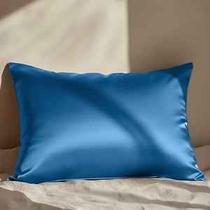image:imageMellanni Pure Silk Pillowcase Standard Size  Perfect for Hair and Skin  Preventing Wrinkles  Easy Care  Naturally Cooling Silk Pillow Cover with Hidden Zipper Standard PinkPeacock Blue
