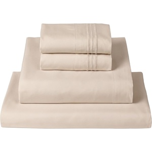 image:imageMellanni Queen Sheets Set  4 PC Iconic Collection Bedding  Hotel Luxury Extra Soft Cooling Bed Sheets  Wrinkle Fade Stain Resistant Queen Beige