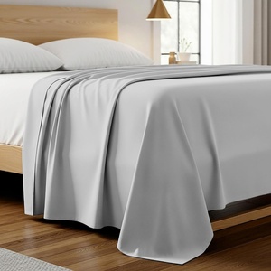 image:imageMellanni Queen Size Flat Sheet  Iconic Collection Bedding  Hotel Luxury Extra Soft Cooling  Wrinkle Fade Stain Resistant  1 Flat Sheet Only Queen White1363 Light Gray