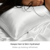 image:imageMellanni Pure Silk Pillowcase Queen Size  Perfect for Hair and Skin  Preventing Wrinkles  Easy Care  Naturally Cooling Silk Pillow Cover with Hidden Zipper Queen WhiteWhite