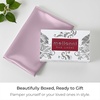 image:imageMellanni Pure Silk Pillowcase Queen Size  Perfect for Hair and Skin  Preventing Wrinkles  Easy Care  Naturally Cooling Silk Pillow Cover with Hidden Zipper Queen WhiteLilac