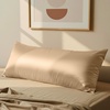 image:imageMellanni Pure Silk Pillowcase Queen Size  Perfect for Hair and Skin  Preventing Wrinkles  Easy Care  Naturally Cooling Silk Pillow Cover with Hidden Zipper Queen WhiteGold