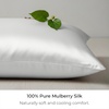 image:imageMellanni Pure Silk Pillowcase Queen Size  Perfect for Hair and Skin  Preventing Wrinkles  Easy Care  Naturally Cooling Silk Pillow Cover with Hidden Zipper Queen WhiteWhite