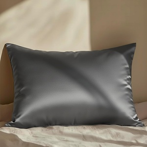 image:imageMellanni Pure Silk Pillowcase Queen Size  Perfect for Hair and Skin  Preventing Wrinkles  Easy Care  Naturally Cooling Silk Pillow Cover with Hidden Zipper Queen WhiteDark Gray