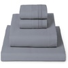 image:imageMellanni Iconic 4Piece Ultra Soft Sheet Set Queen Mineral Gray
